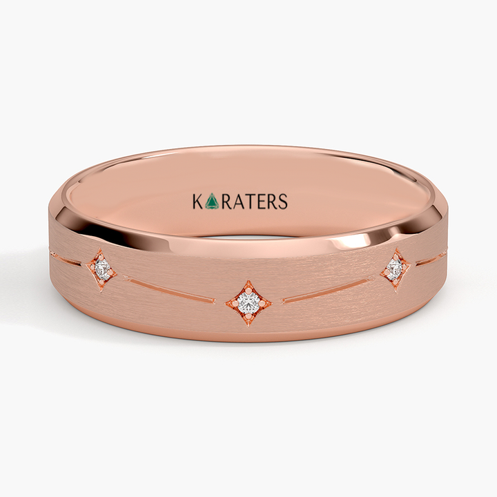 Constellation Groove Lab Grown Diamond Men's Wedding Band  RG