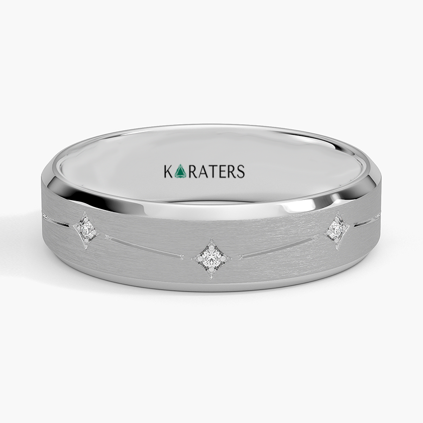 Constellation Groove Lab Grown Diamond Men's Wedding Band  WG 2