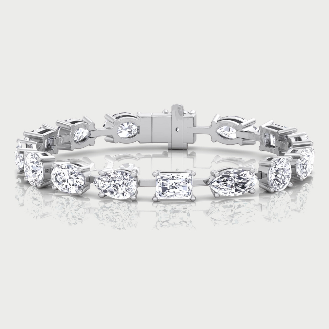 Mixed Shape Combo Lab-Grown Diamond Tennis Bracelet
