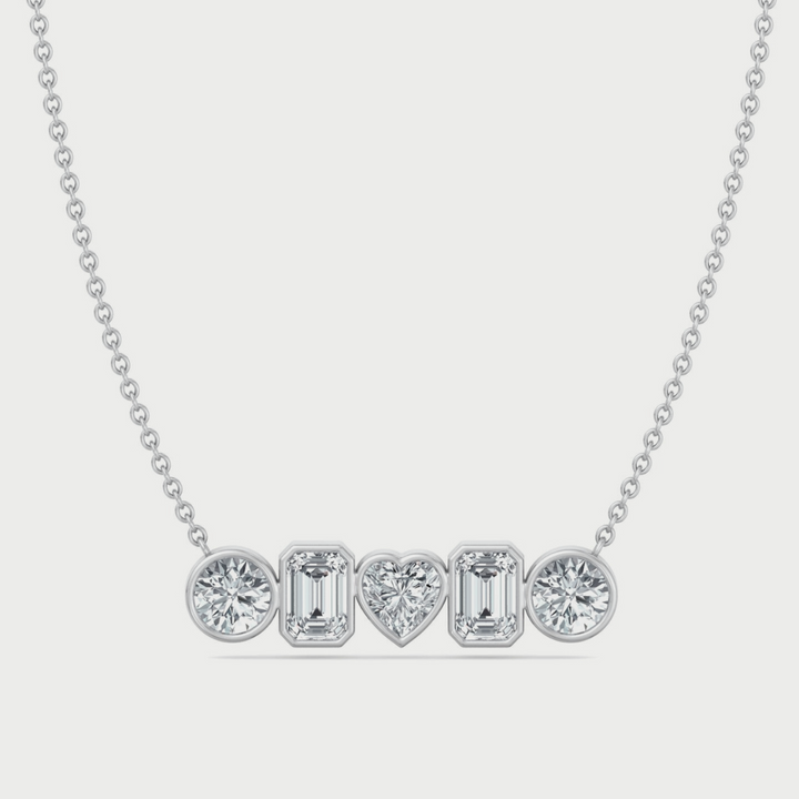 Mixed Shape Lab Grown Diamond Pendant