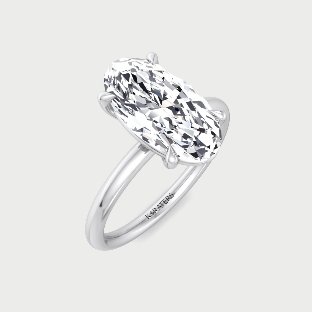 Moval Solitaire Lab-Grown Diamond Engagement Ring