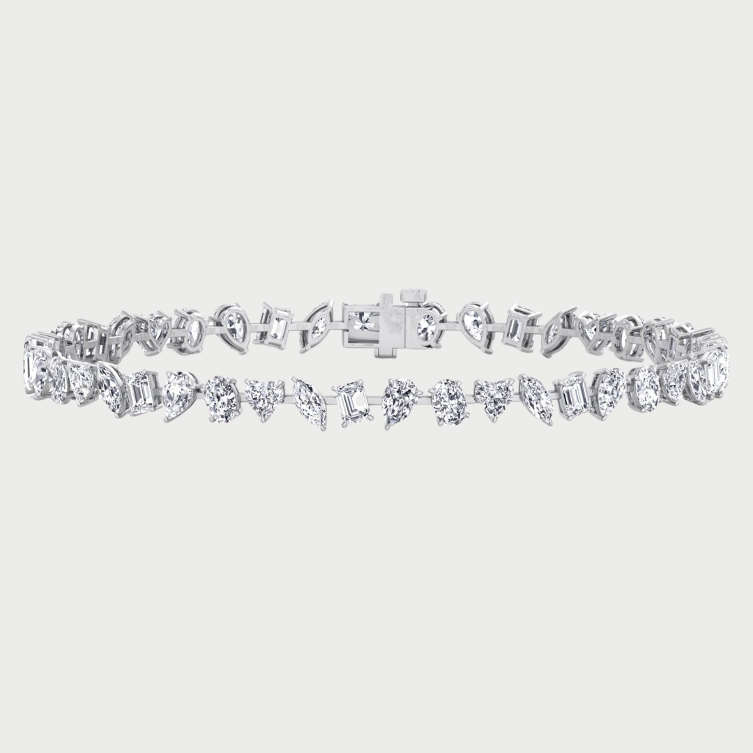 Multi Stone Lab Grown Diamond Tennis Bracelet 