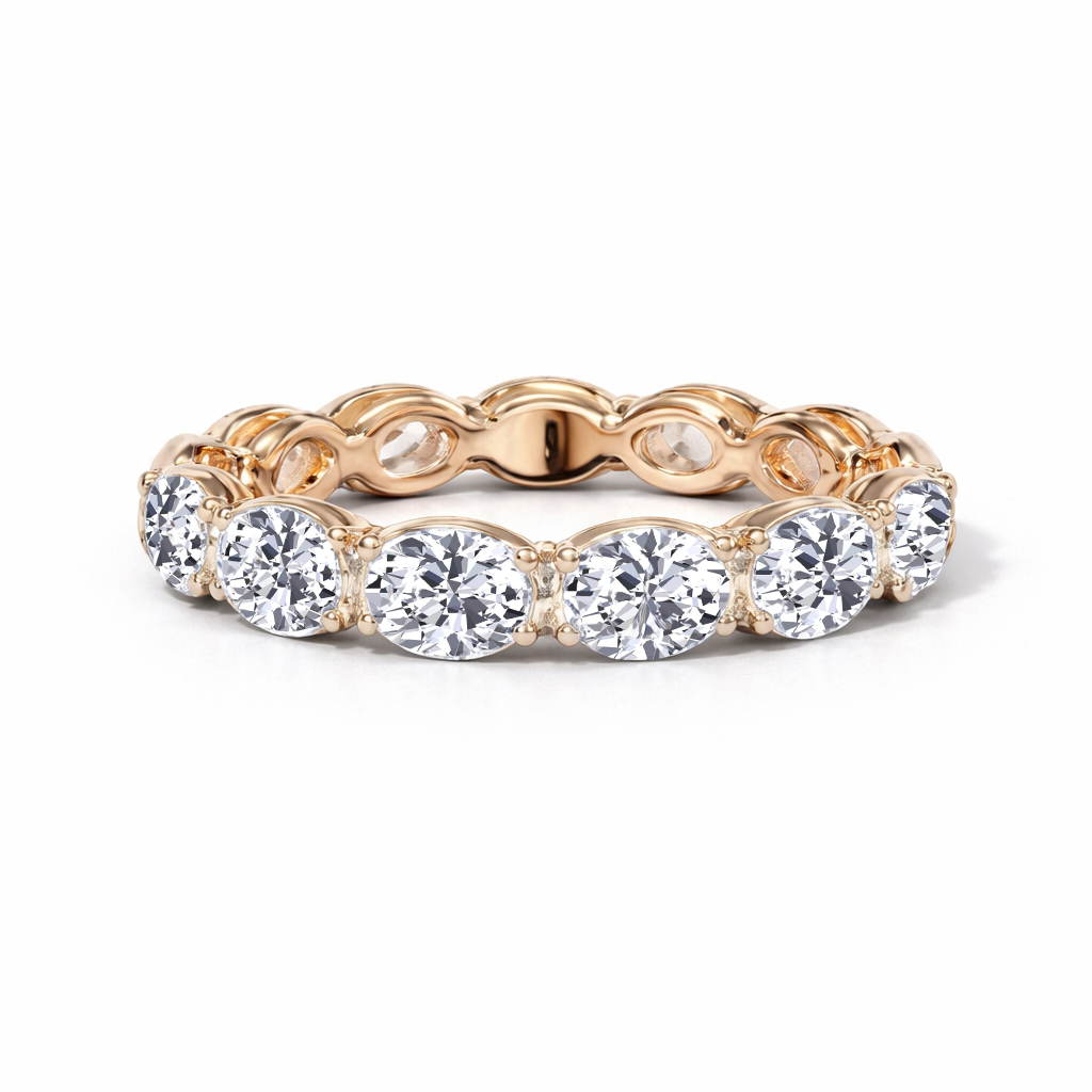 East West Oval Shape Lab Grown Diamond Eternity Band RG 2