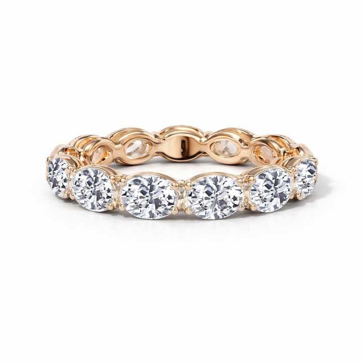 East West Oval Shape Lab Grown Diamond Eternity Band RG 2