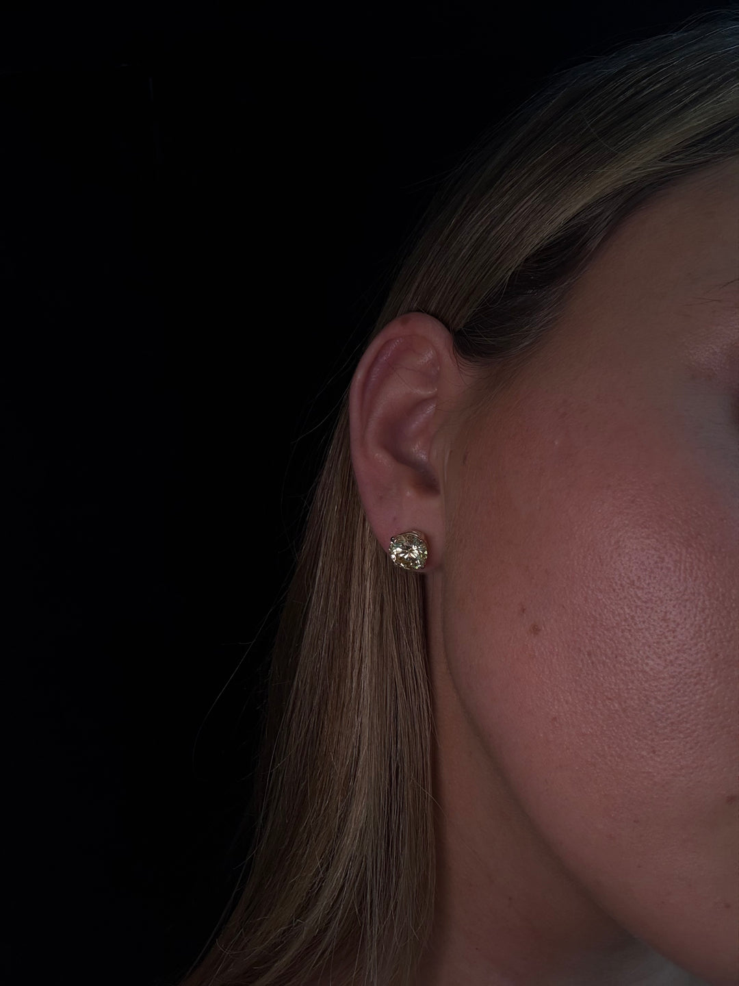 Fancy Yellow Round Shape Lab Grown Diamond Studs
