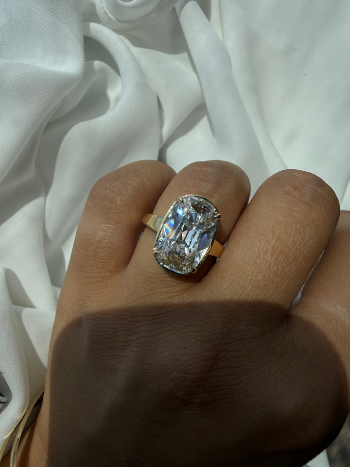 Elongated Old Mine Cushion-Cut Lab Grown Diamond Engagement Ring – Vintage Taylor Swift Inspired