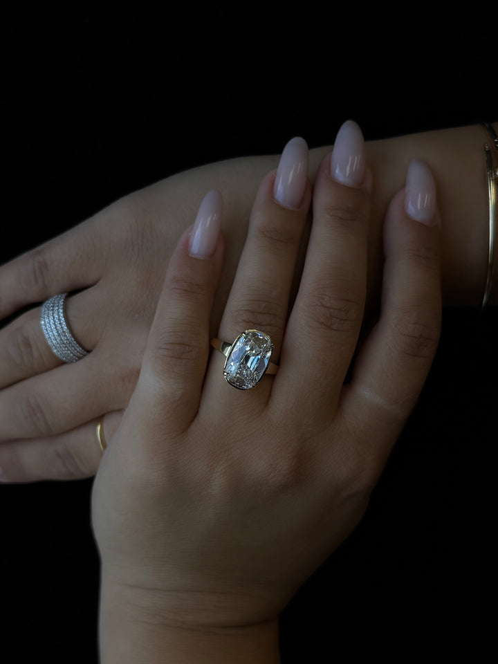 Elongated Old Mine Cushion-Cut Lab Grown Diamond Engagement Ring – Vintage Taylor Swift Inspired