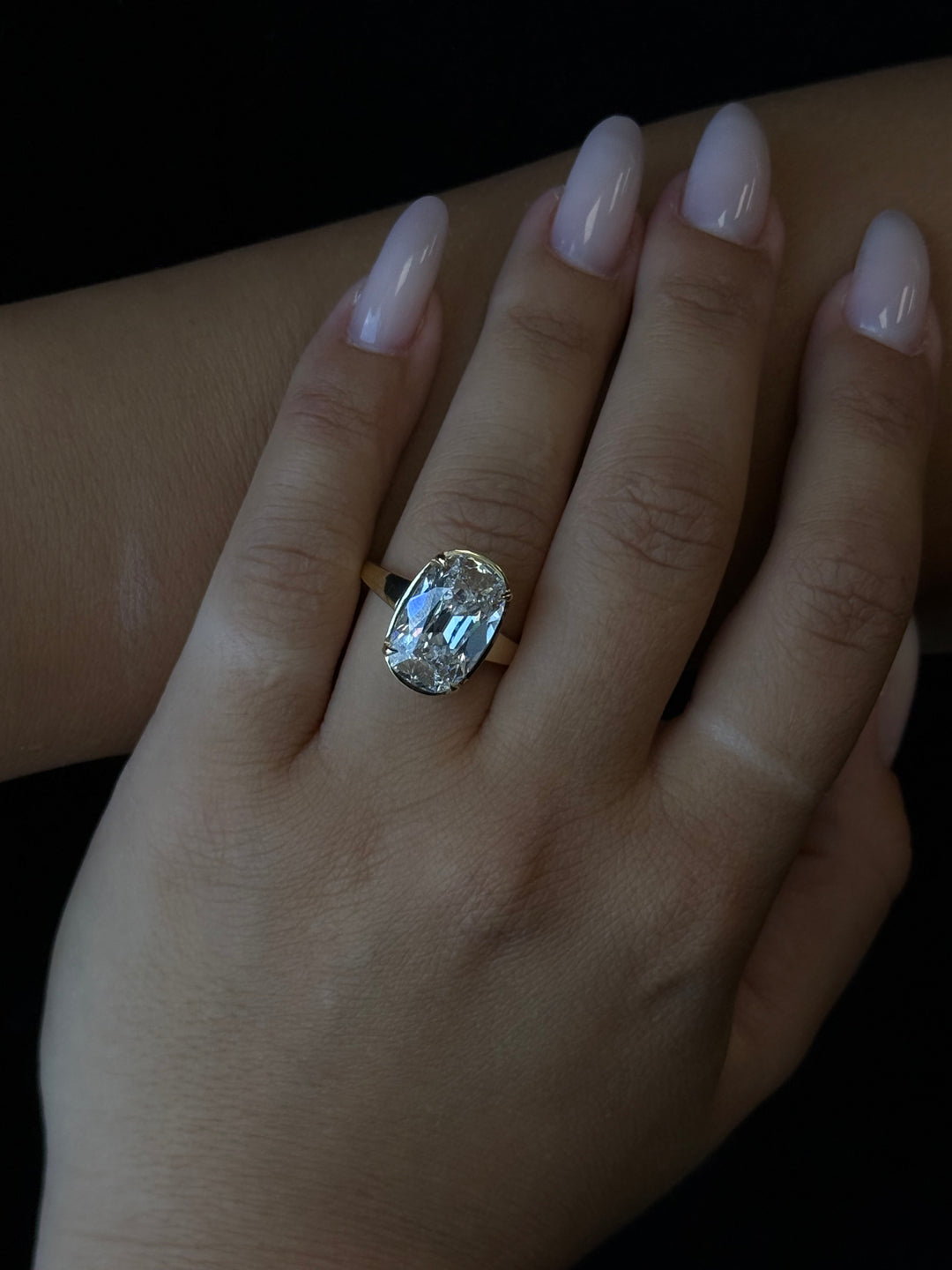 Elongated Old Mine Cushion-Cut Lab Grown Diamond Engagement Ring – Vintage Taylor Swift Inspired