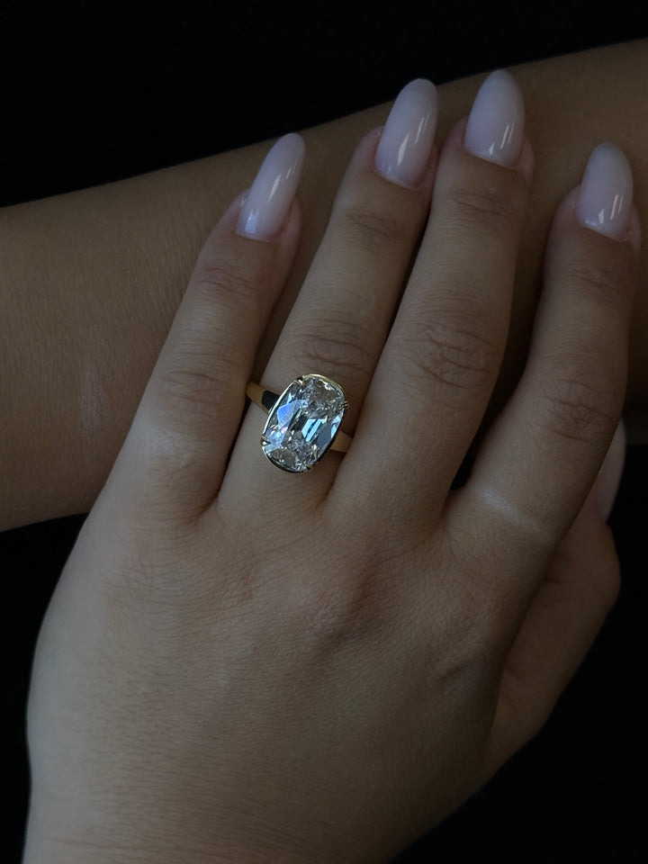 Elongated Old Mine Cushion-Cut Lab Grown Diamond Engagement Ring – Vintage Taylor Swift Inspired