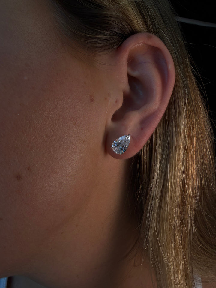 Pear Shaped East West Lab Grown Diamond Studs