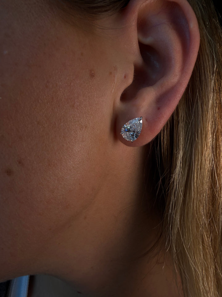Pear Shaped East West Lab Grown Diamond Studs