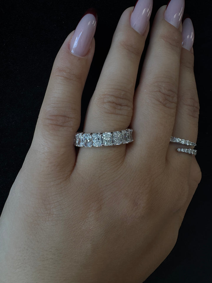Radiant Cut Lab Grown Diamond Full Eternity Band