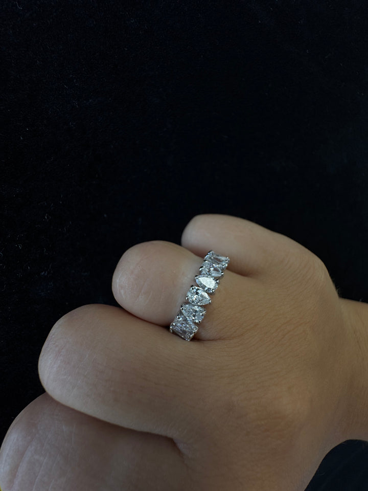 Pear Shape Lab Grown Diamond Eternity Band