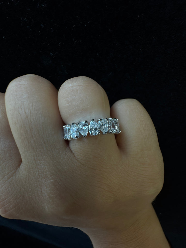 Pear Shape Lab Grown Diamond Eternity Band