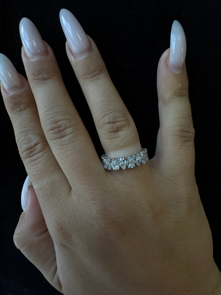 Pear Shape Lab Grown Diamond Eternity Band