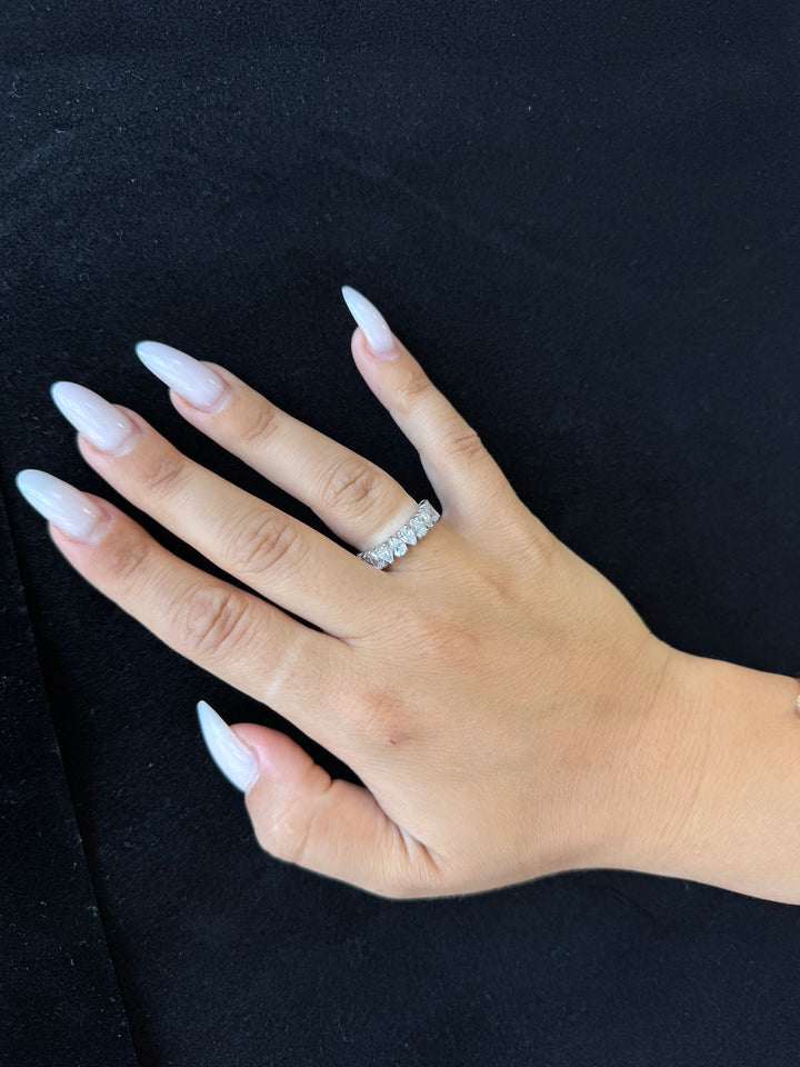 Pear Shape Lab Grown Diamond Eternity Band