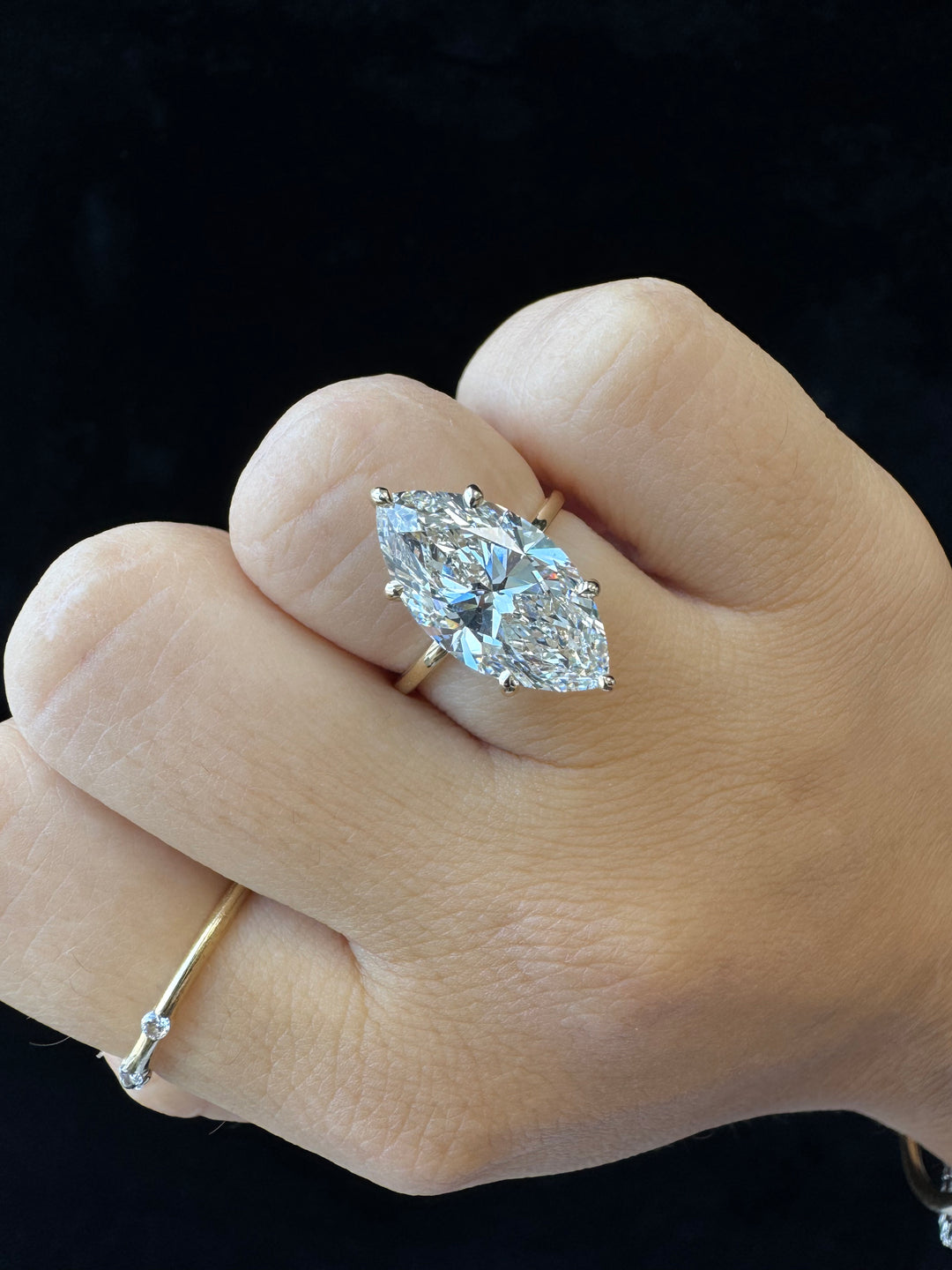 Marquise Shape Lab-Grown Diamond Solitaire Engagement Ring