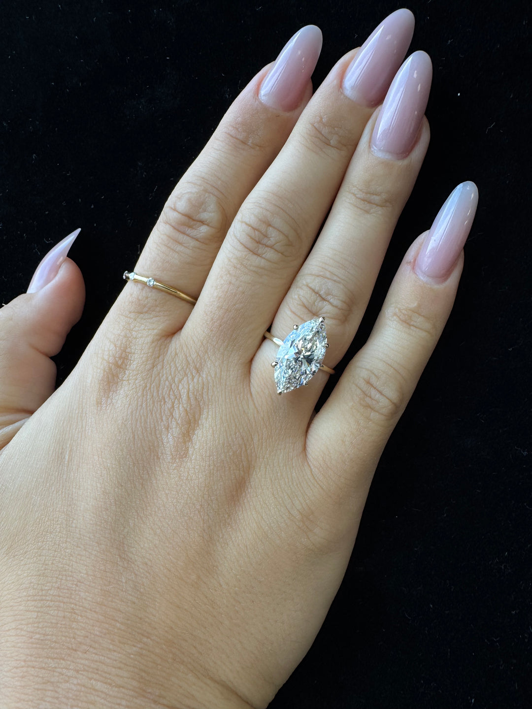 Marquise Shape Lab-Grown Diamond Solitaire Engagement Ring