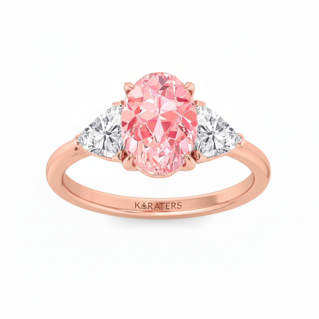 Rose Gold Pink Oval Ring1