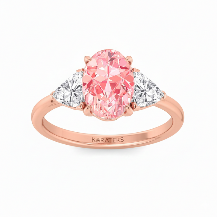 Rose Gold Pink Oval Ring1