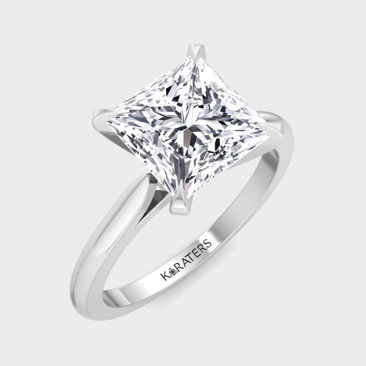 Princess Cut Solitaire Lab Grown Diamond Engagement Ring