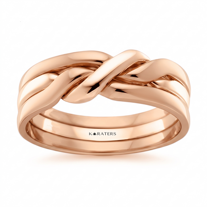 Men's Puzzle Style Solid Gold Band RG