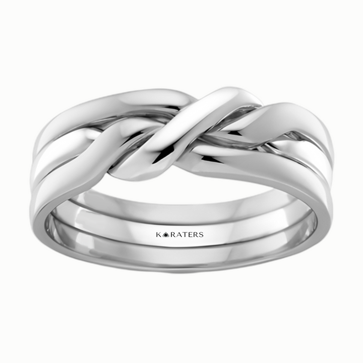 Men's Puzzle Style Solid Gold Band WG2