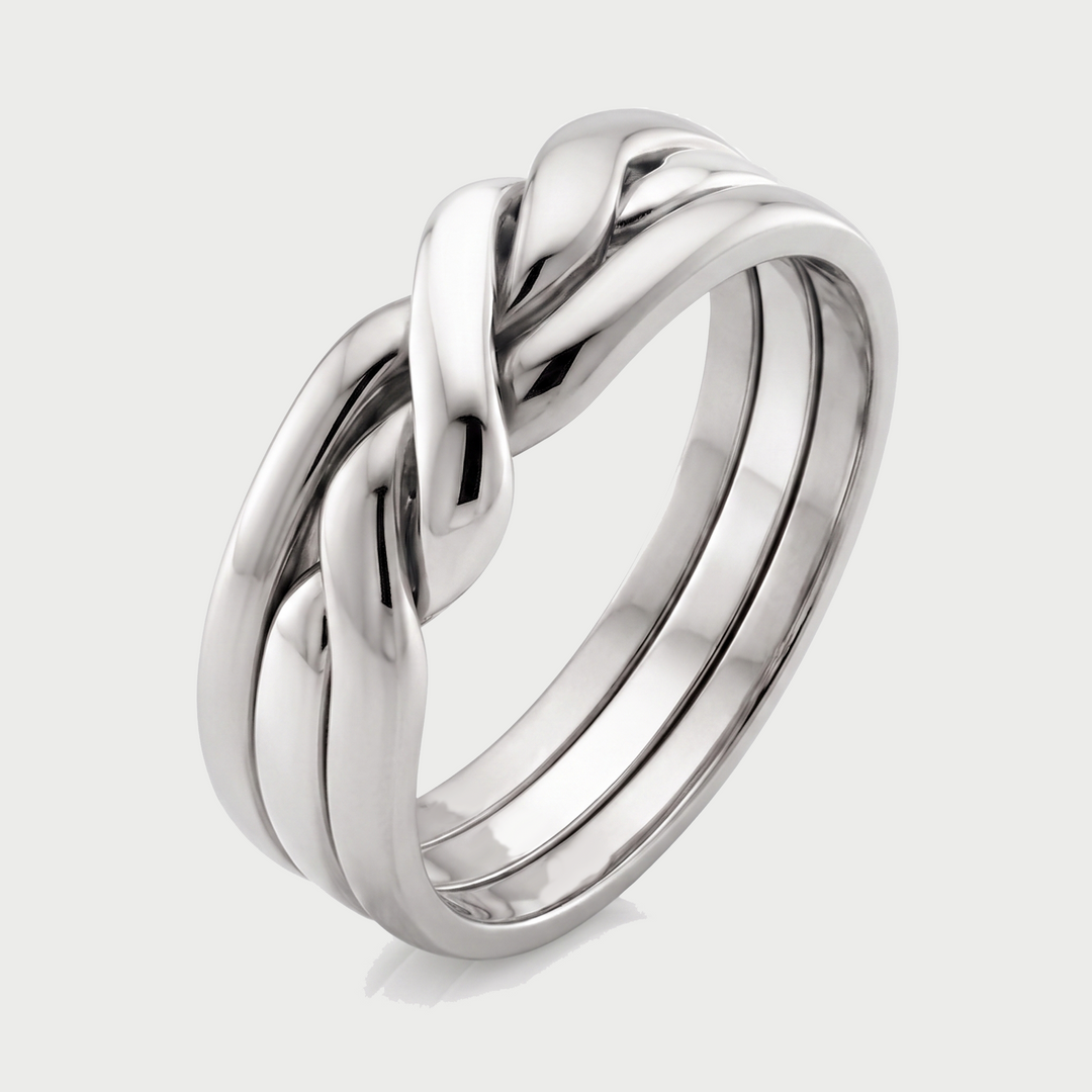 Men's Puzzle Style Solid Gold Band