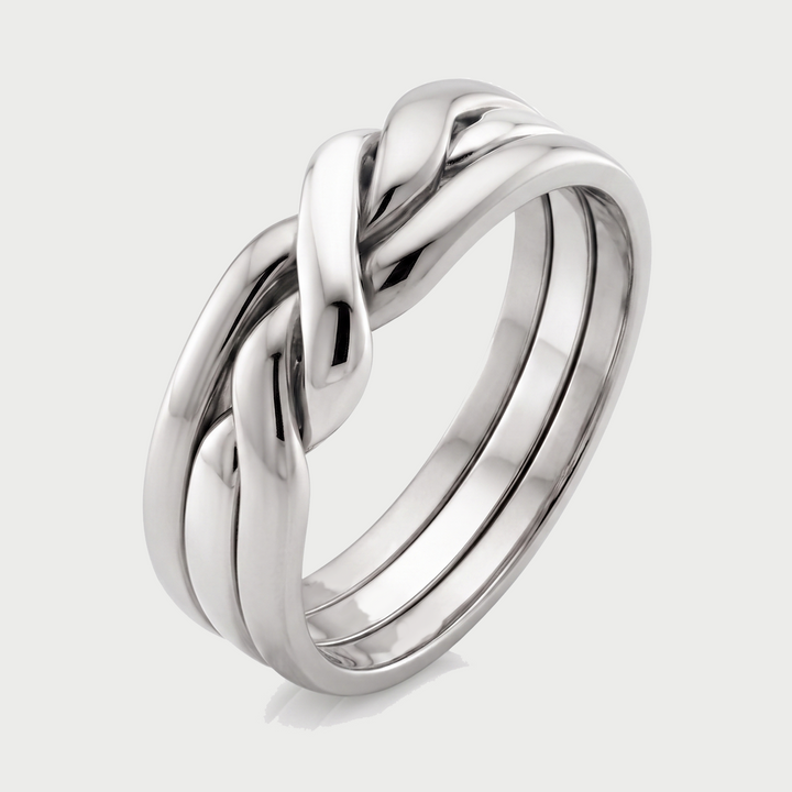 Men's Puzzle Style Solid Gold Band