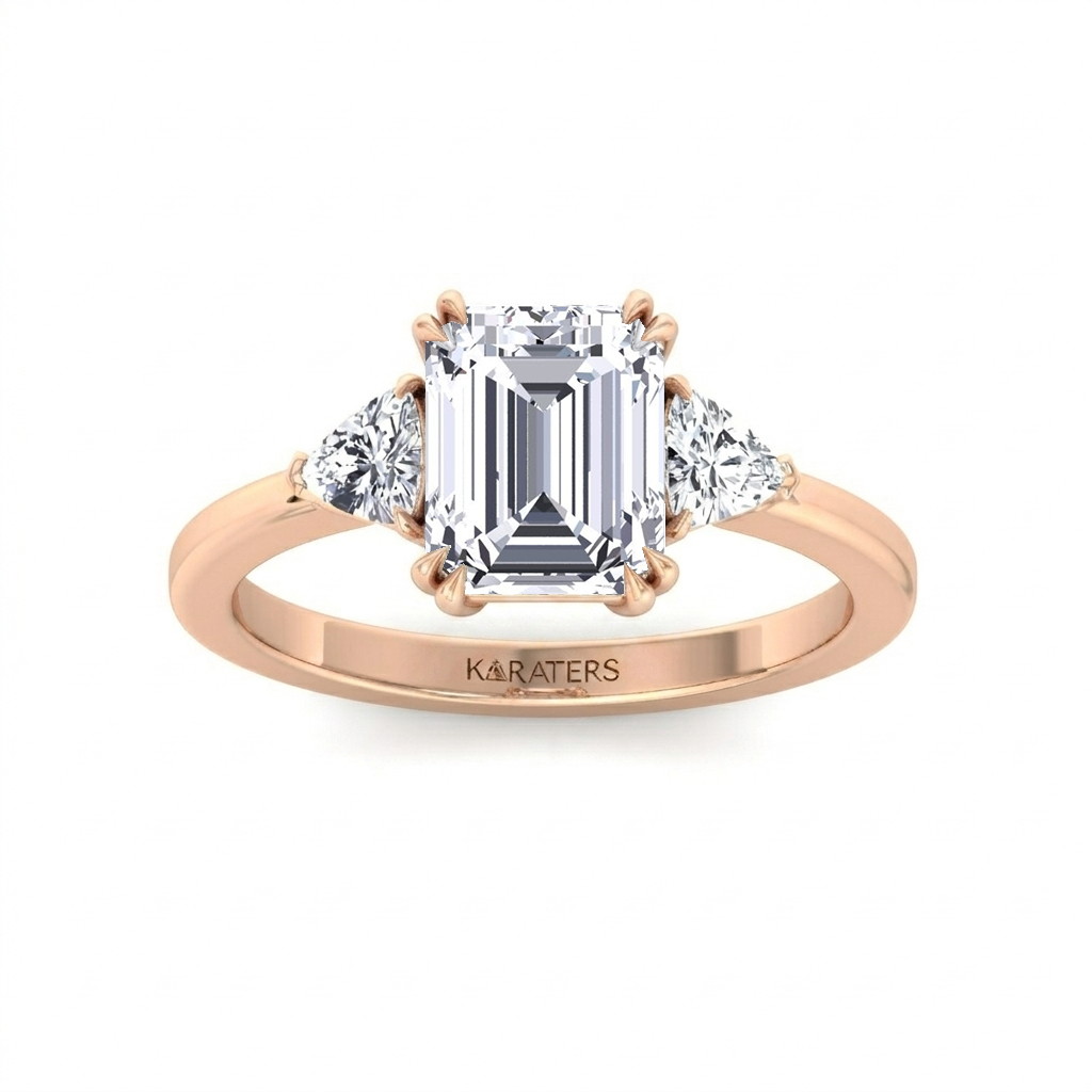 RG Cushion Cut Lab- Diamond Ring With Sidestone 2