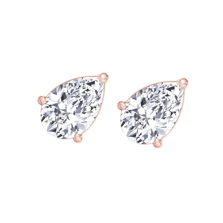Pear Shaped East West Lab Grown Diamond Studs RG 2
