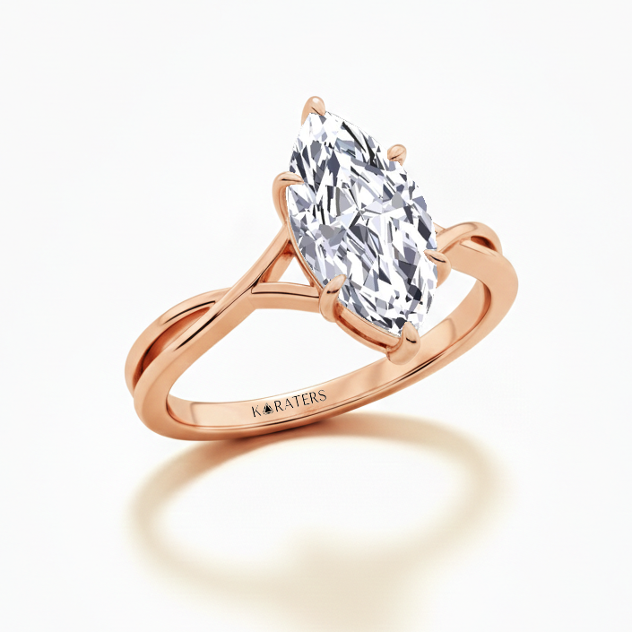 RG Marquise Shape Engagement Ring side view