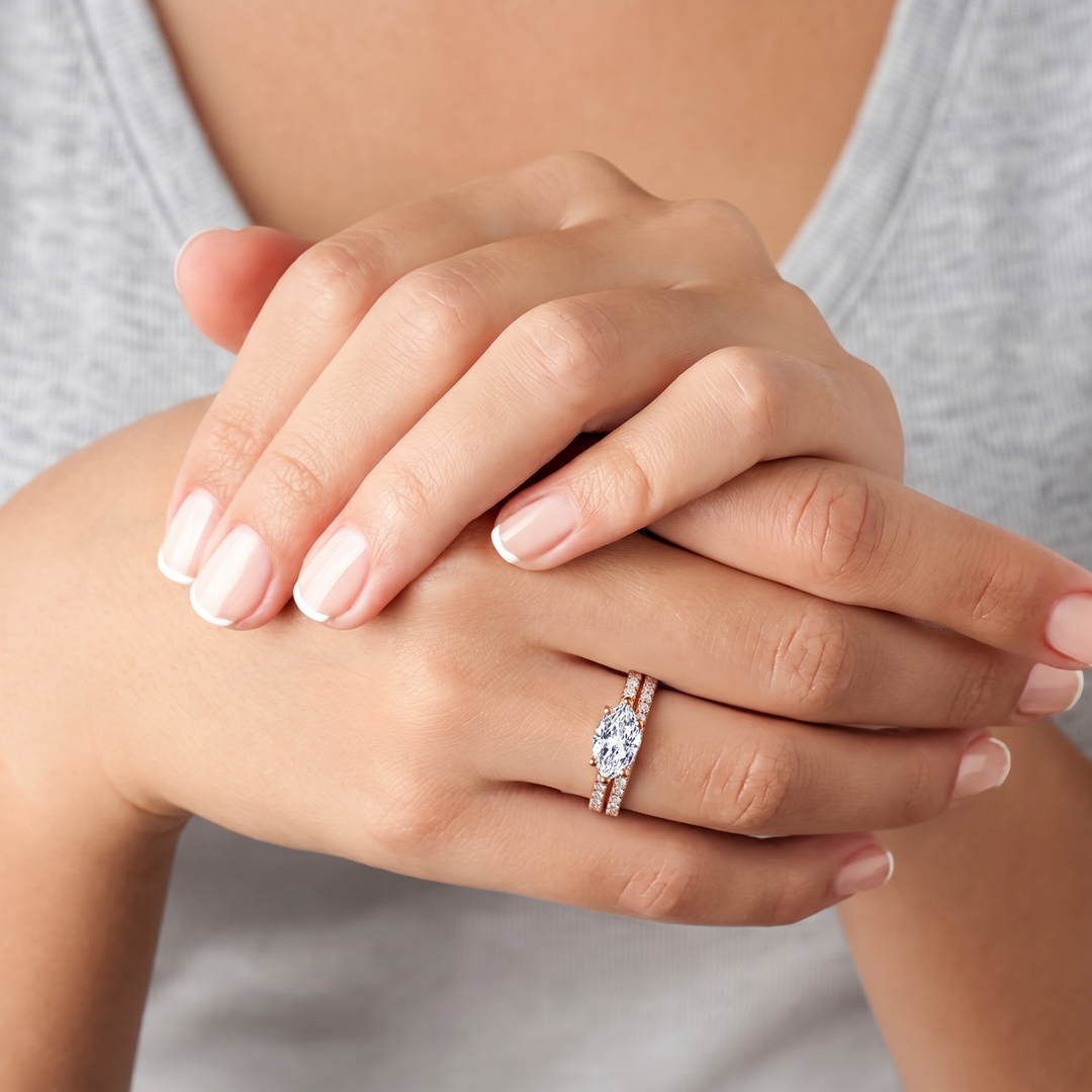 Dainty Pave Lab Grown Diamond Wedding Band