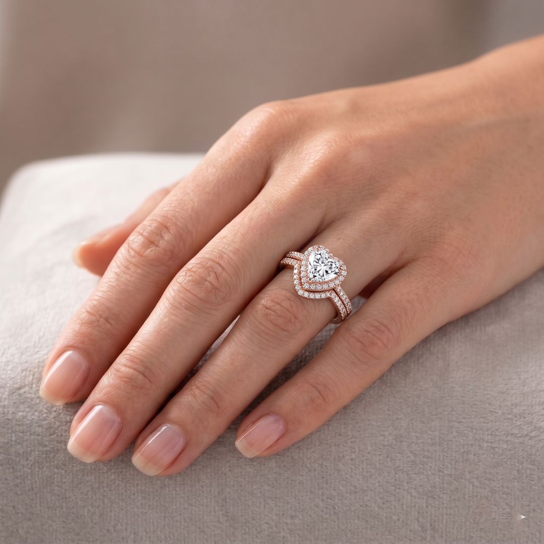 Thin Pave Lab Grown Diamond Wedding Band with Curve
