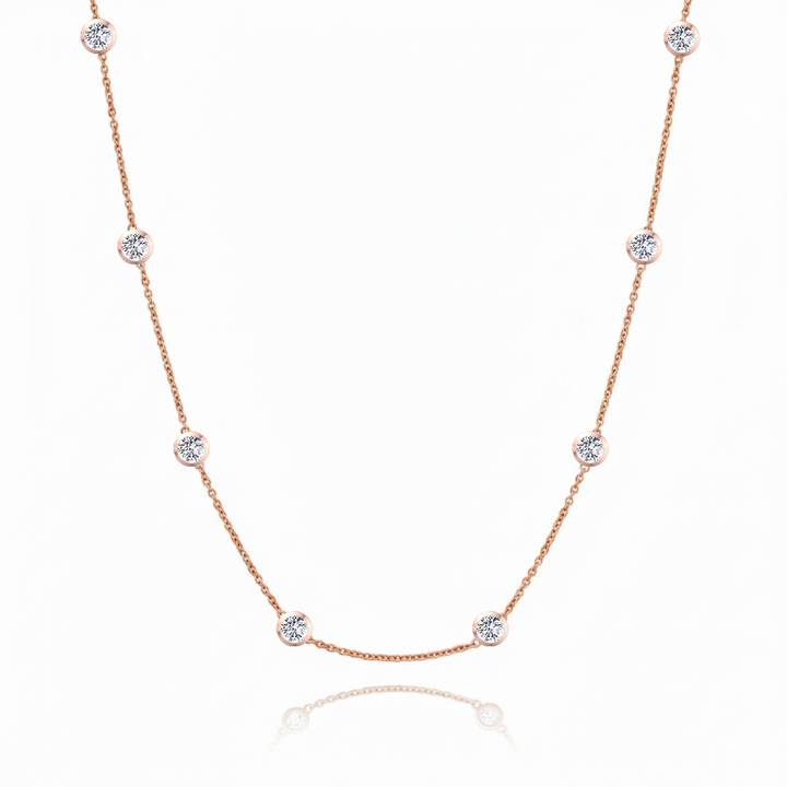 RG Round Shape Diamond By The Yard Necklace