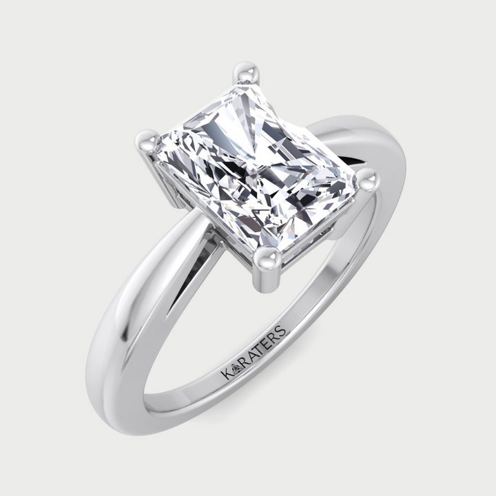 Radiant Cut Solitaire Lab Grown Diamond Engagement Ring