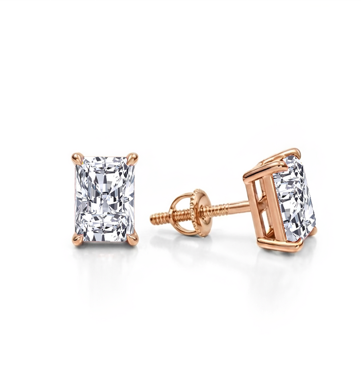 Radiant Cut Lab Grown Diamond Studs RG 2