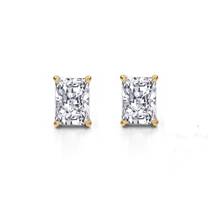 Radiant Cut Lab Grown Diamond Studs YG 2