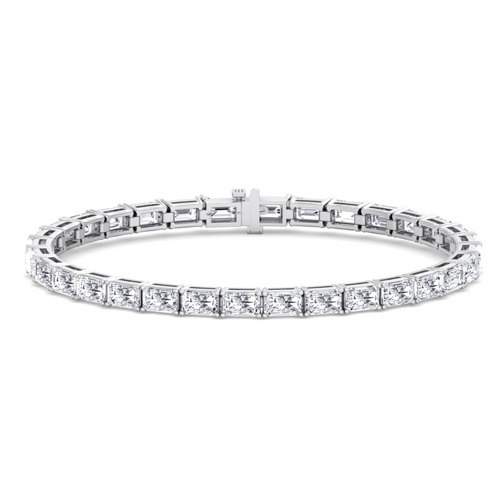 Radiant Cut Lab-Grown Diamond Tennis Bracelet white