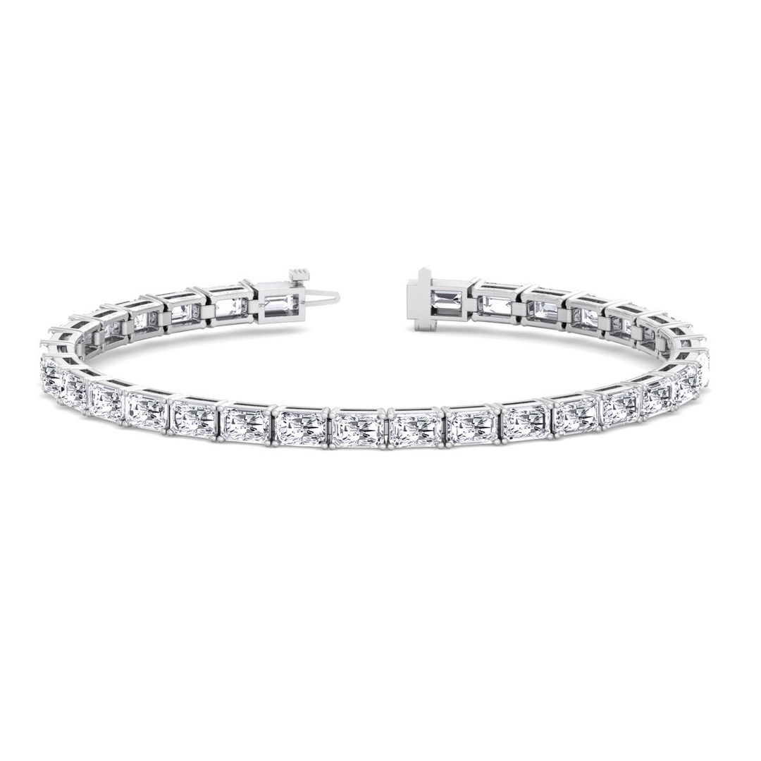 Radiant Cut Lab-Grown Diamond Tennis Bracelet white 2