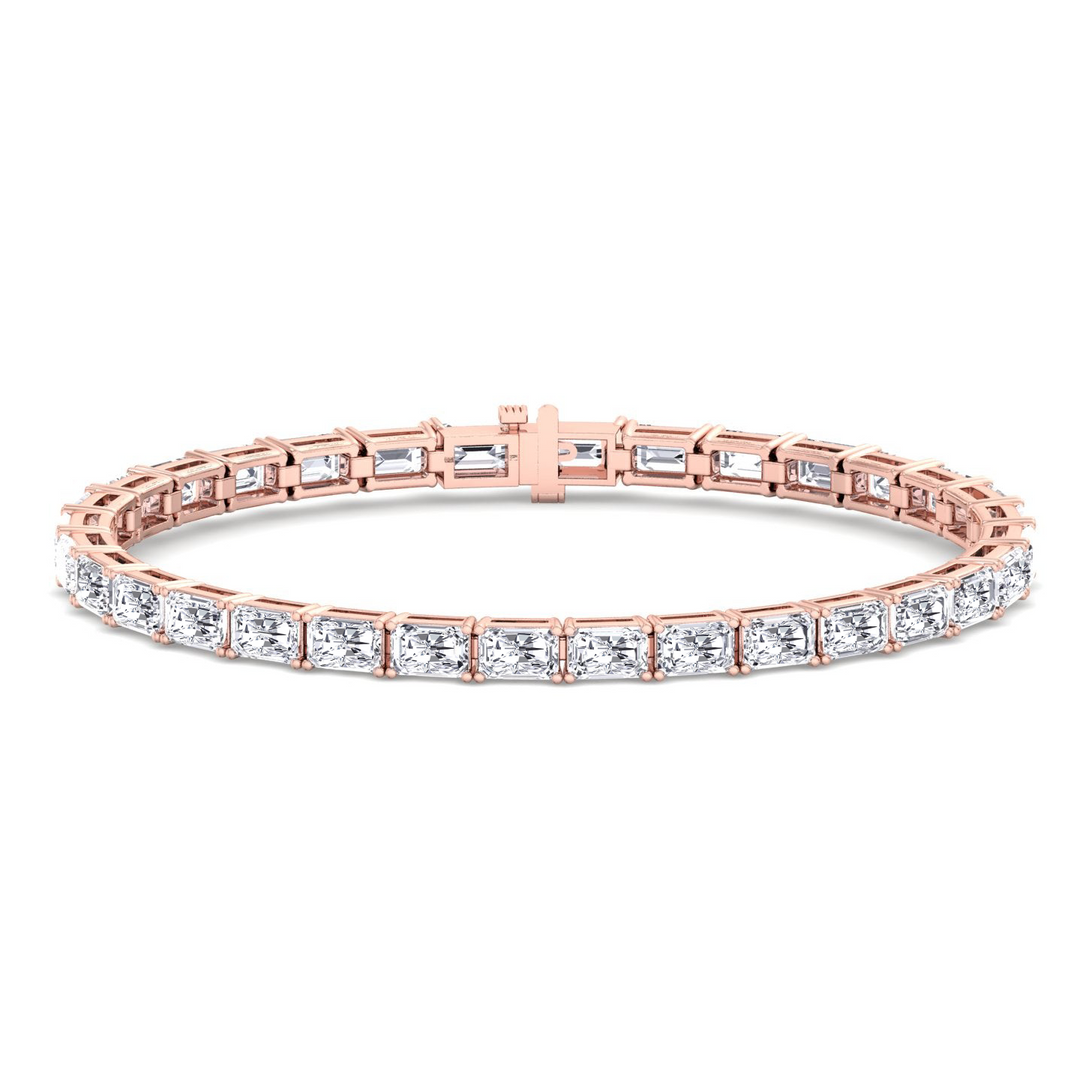 Radiant Cut Lab-Grown Diamond Tennis Bracelet rose