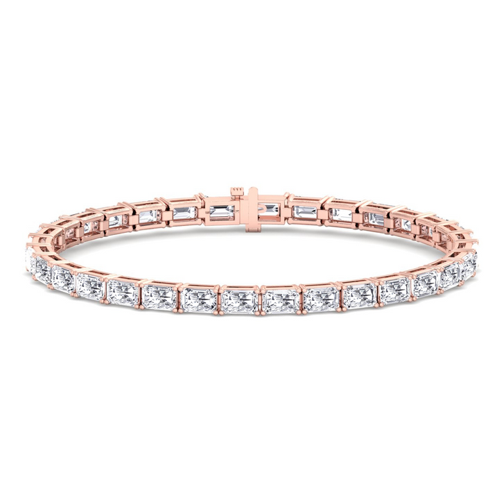 Radiant Cut Lab-Grown Diamond Tennis Bracelet rose