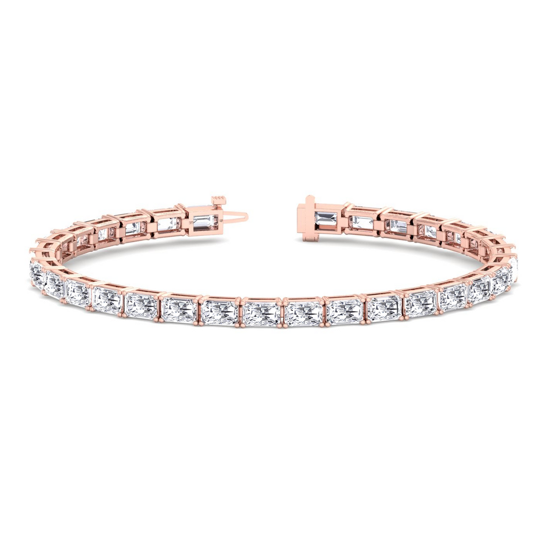 Radiant Cut Lab-Grown Diamond Tennis Bracelet rose 2