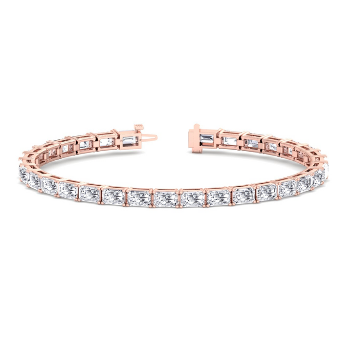 Radiant Cut Lab-Grown Diamond Tennis Bracelet rose 2