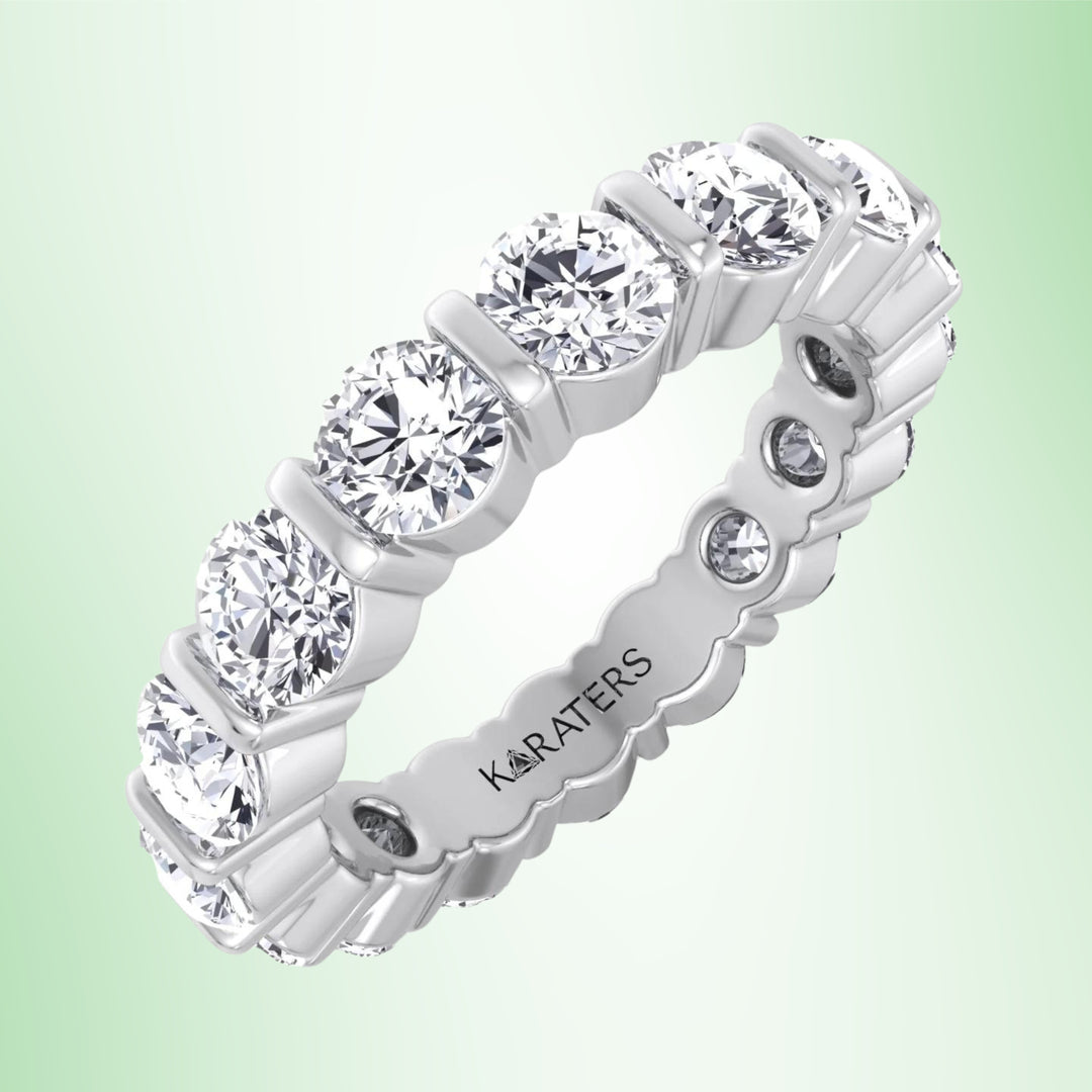Requena - Round Cut Lab Grown Diamond Bar Set Eternity Band