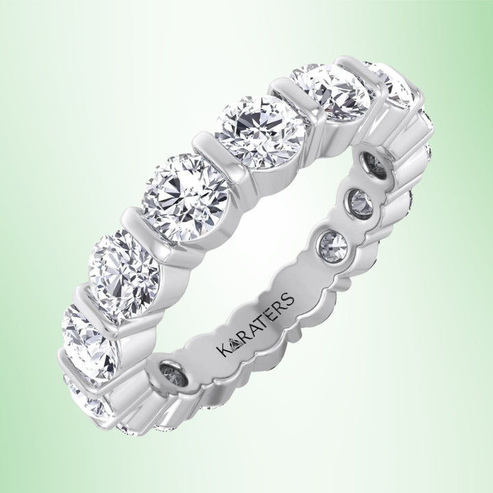 Requena - Round Cut Lab Grown Diamond Bar Set Eternity Band