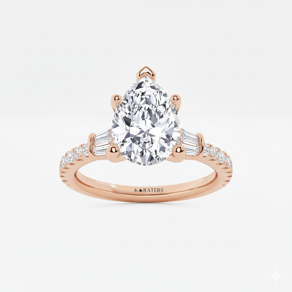 Rose Gold Pear Shape Ring1