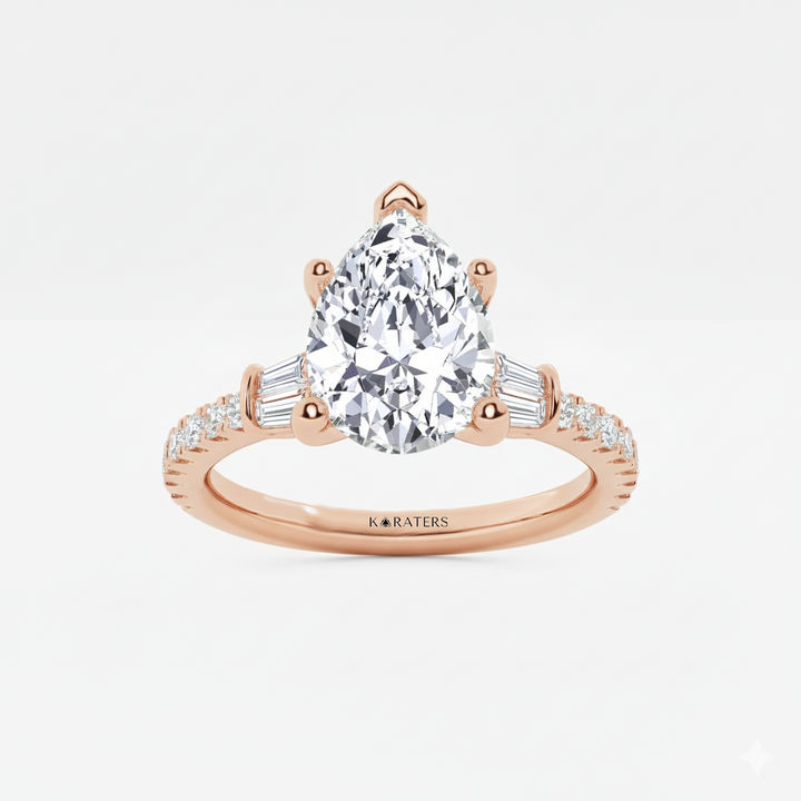 Rose Gold Pear Shape Ring1