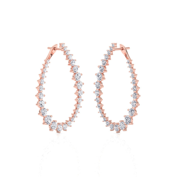 Round Teardrop Shape Lab-Grown Diamond Earrings RG 3
