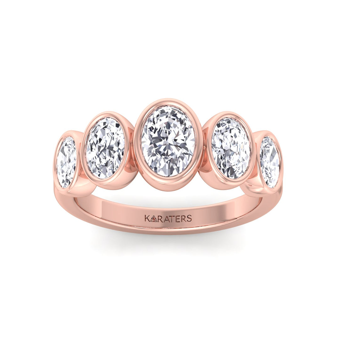 RG Oval Shape East To West Lab Grown Diamond Eternity Band 3